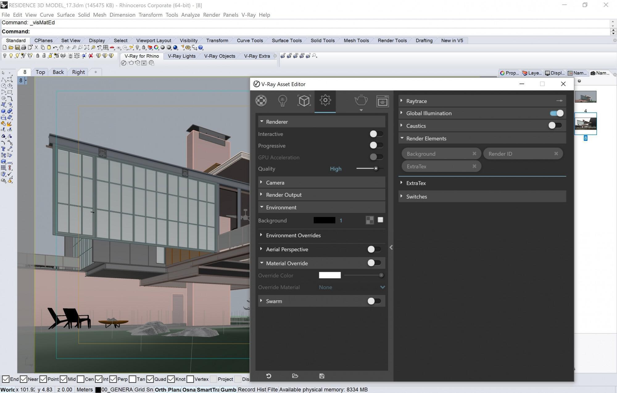 Vray_3.6 for Rhino | Hover House