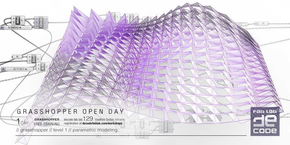 Join for Grasshopper Open Day FREE our Open Days and get a chance to come into first contact with Computational Design via Grasshopper in Rhino3D.