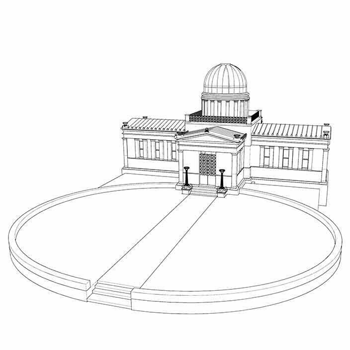 Athens Observatory 3D Print Model – Decode Fab Lab